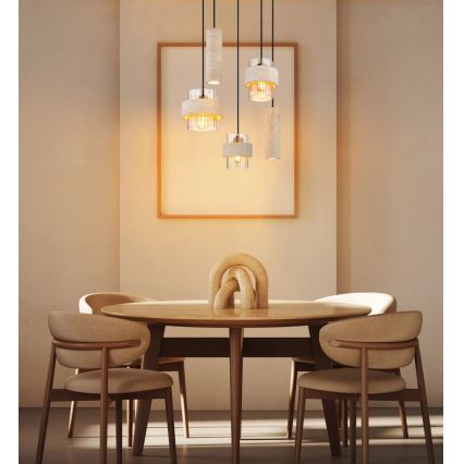 Globo - Lustre suspenso por cabo 3xE27/40W/230V + 2xGU10/10W