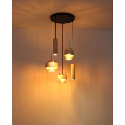 Globo - Lustre suspenso por cabo 3xE27/40W/230V + 2xGU10/10W