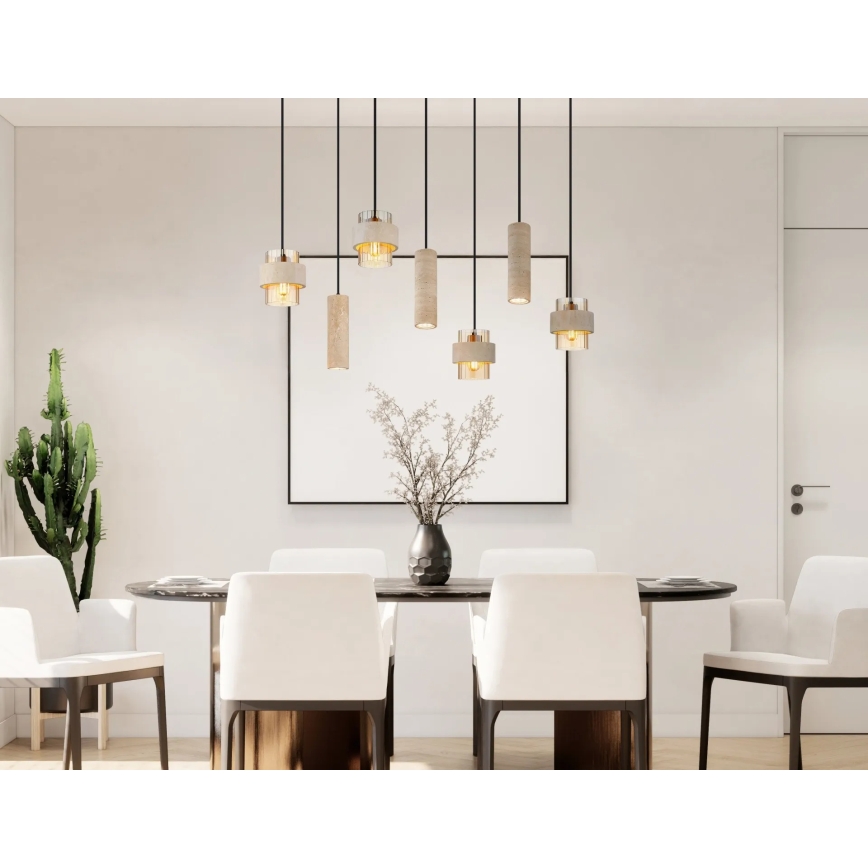 Globo - Lustre suspenso por cabo 4xE27/40W/230V + 3xGU10/10W