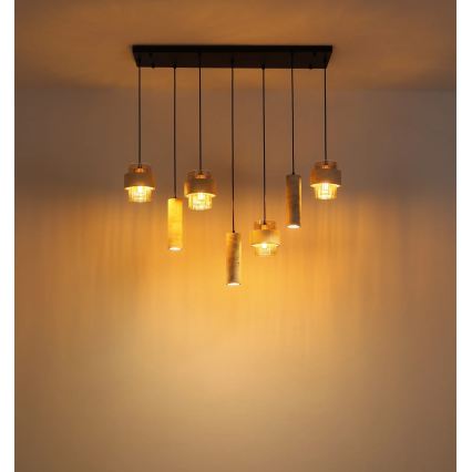 Globo - Lustre suspenso por cabo 4xE27/40W/230V + 3xGU10/10W