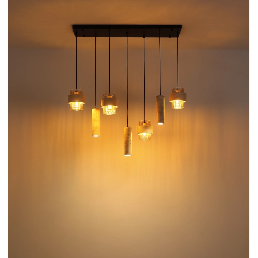 Globo - Lustre suspenso por cabo 4xE27/40W/230V + 3xGU10/10W