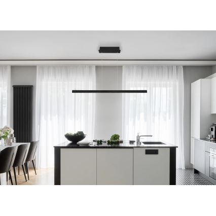 Globo - Lustre LED dimerizável com controlo tátil, suspenso por cabo, LED/43W/230V, 4000K, preto