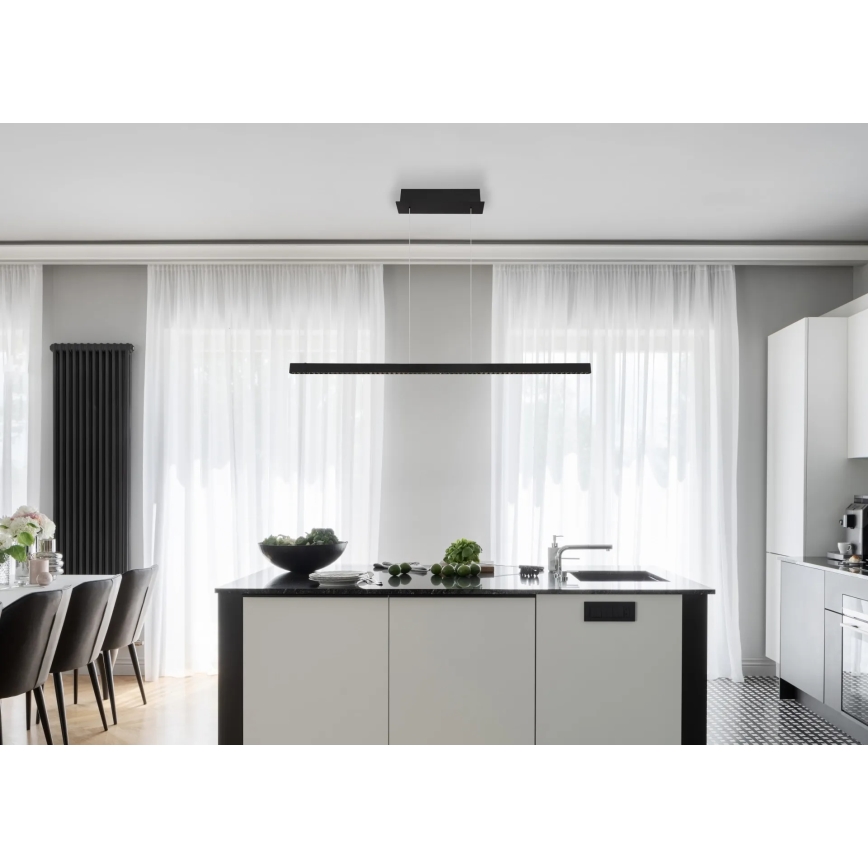 Globo - Lustre LED dimerizável com controlo tátil, suspenso por cabo, LED/43W/230V, 4000K, preto