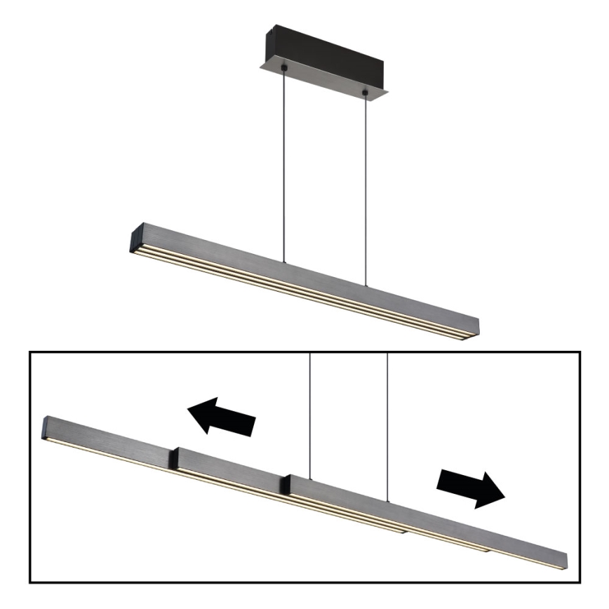 Globo - Candeeiro pendente tátil regulável em cabo LED/39W/230V 2700/4000/6000K cinzento