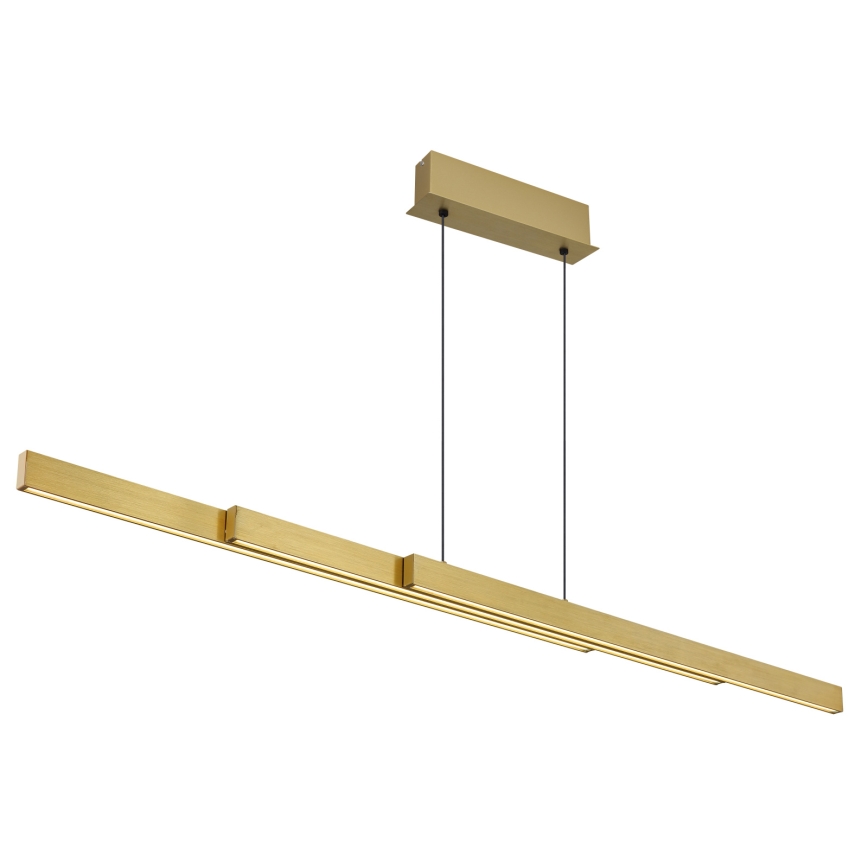 Globo - Lustre LED dimerizável com controlo tátil, suspenso por cabo, LED/39W/230V 2700/4000/6000K, acabamento em latão