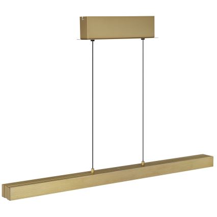 Globo - Lustre LED dimerizável com controlo tátil, suspenso por cabo, LED/39W/230V 2700/4000/6000K, acabamento em latão