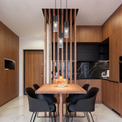 Globo - Candeeiro suspenso 3xE27/25W/230V diâmetro 30 cm preto