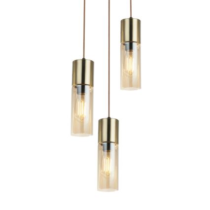 Globo - Candeeiro suspenso 3xE27/25W/230V diâmetro 30 cm latão