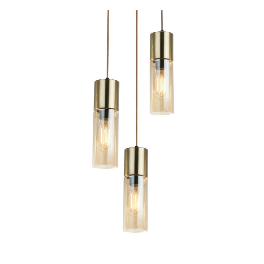 Globo - Candeeiro suspenso 3xE27/25W/230V diâmetro 30 cm latão