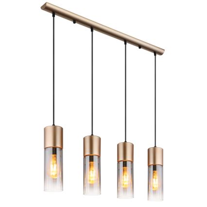 Globo - Lustre suspenso com cabo 4xE27/25W/230V bronze