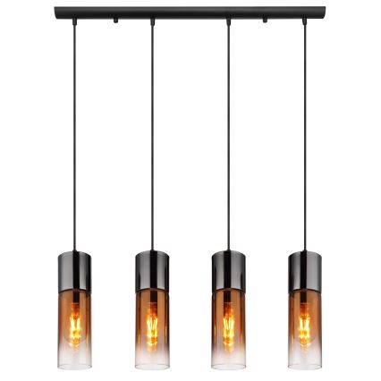 Globo - Candeeiro suspenso 4xE27/25W/230V preto/cobre