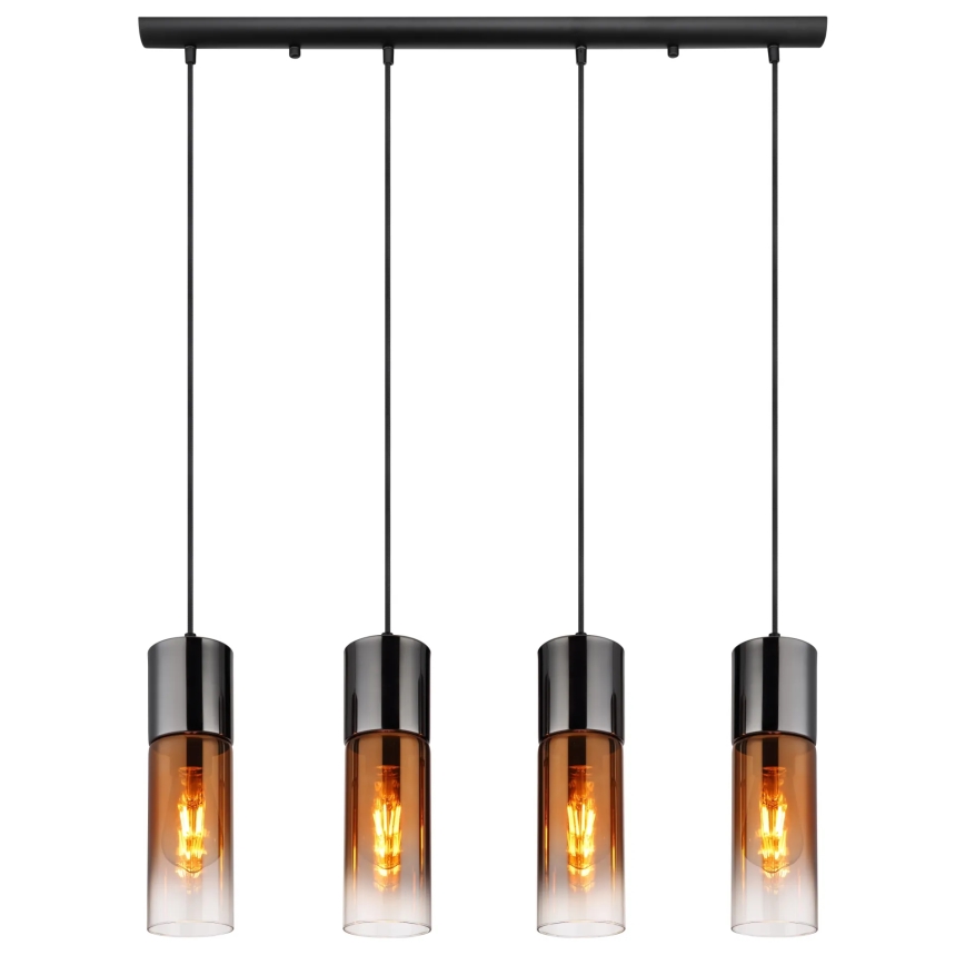 Globo - Candeeiro suspenso 4xE27/25W/230V preto/cobre