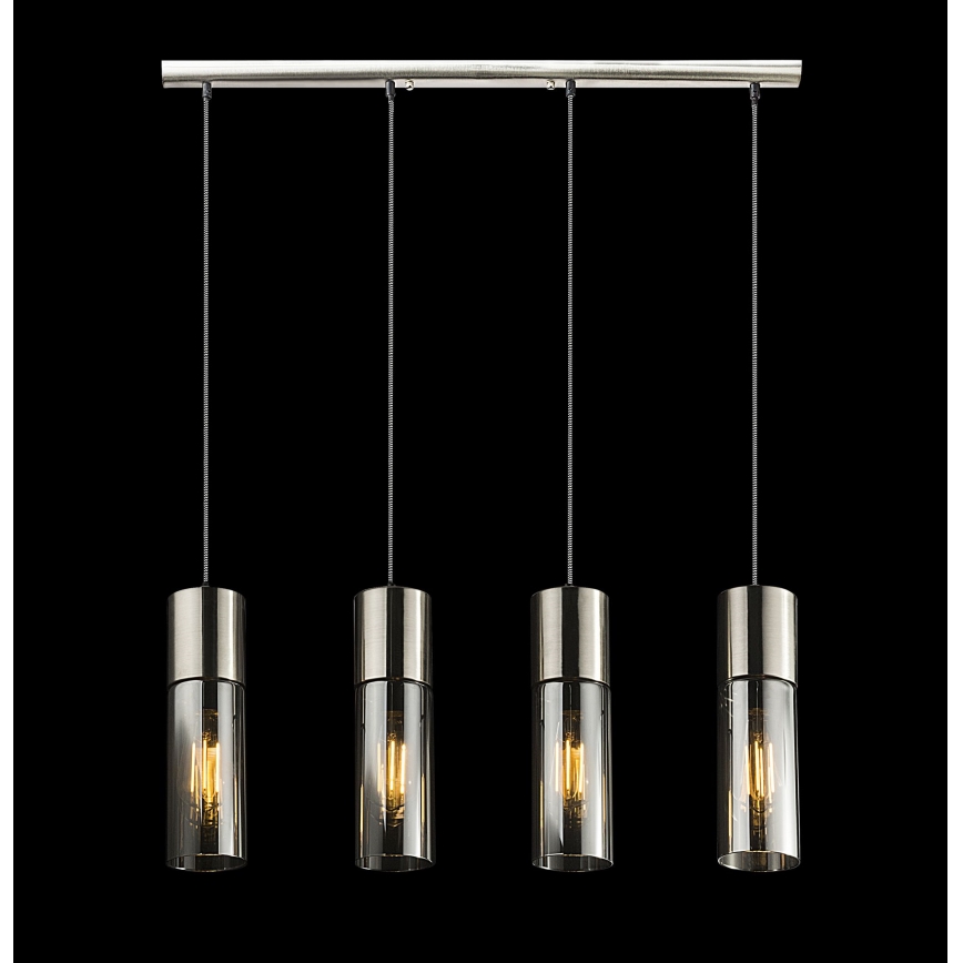 Globo - Candeeiro suspenso 4xE27/25W/230V cromado mate