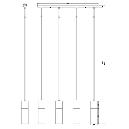 Globo - Candeeiro suspenso 4xE27/25W/230V cromado mate
