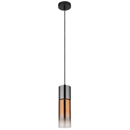 Globo - Candeeiro suspenso 1xE27/25W/230V diâmetro 10,5 cm preto/cobre