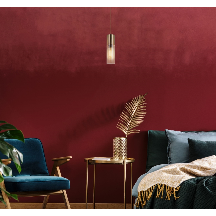 Globo - Candeeiro suspenso 1xE27/25W/230V diâmetro 10,5 cm latão