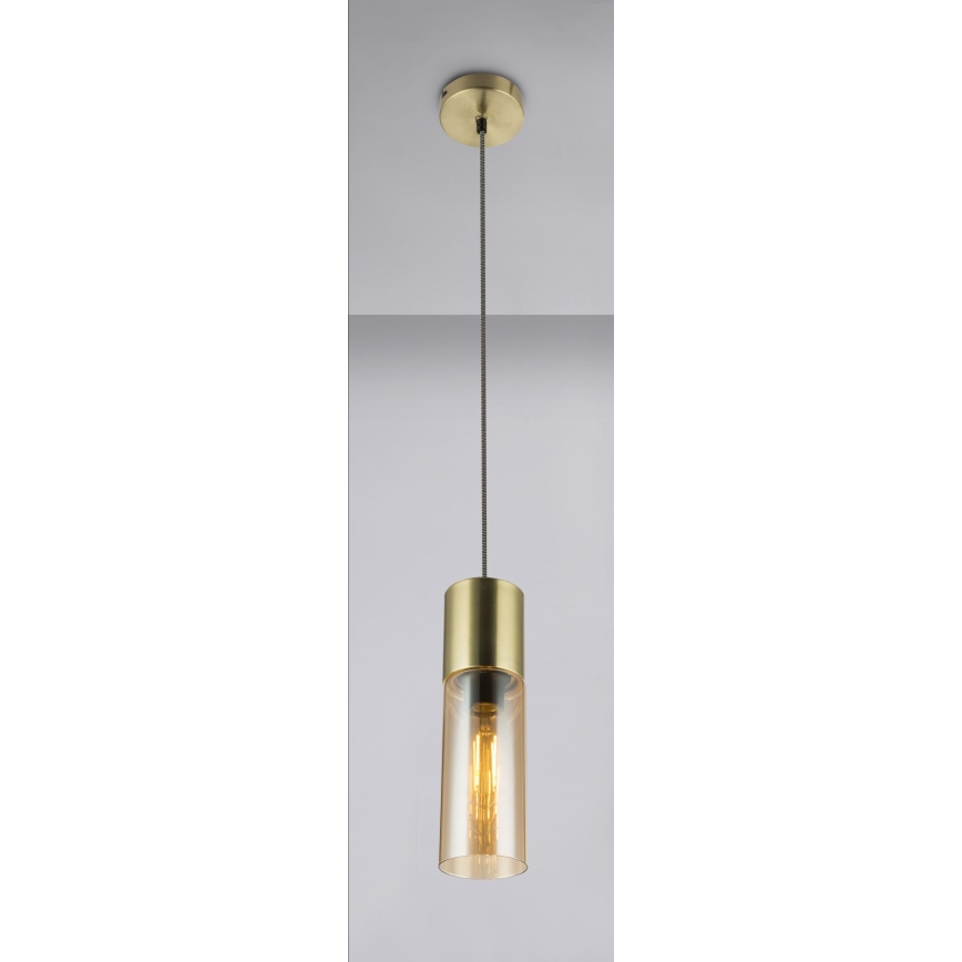 Globo - Candeeiro suspenso 1xE27/25W/230V diâmetro 10,5 cm latão