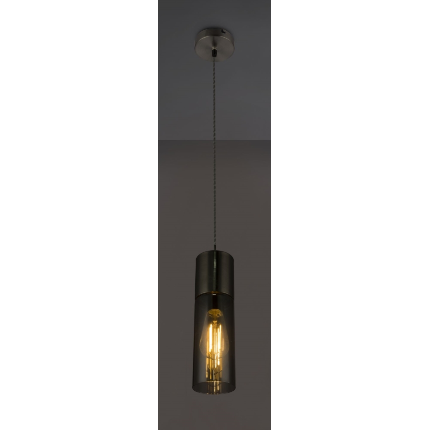 Globo - Candeeiro suspenso 1xE27/25W/230V diâmetro 10,5 cm cromado mate