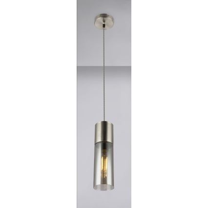 Globo - Candeeiro suspenso 1xE27/25W/230V diâmetro 10,5 cm cromado mate