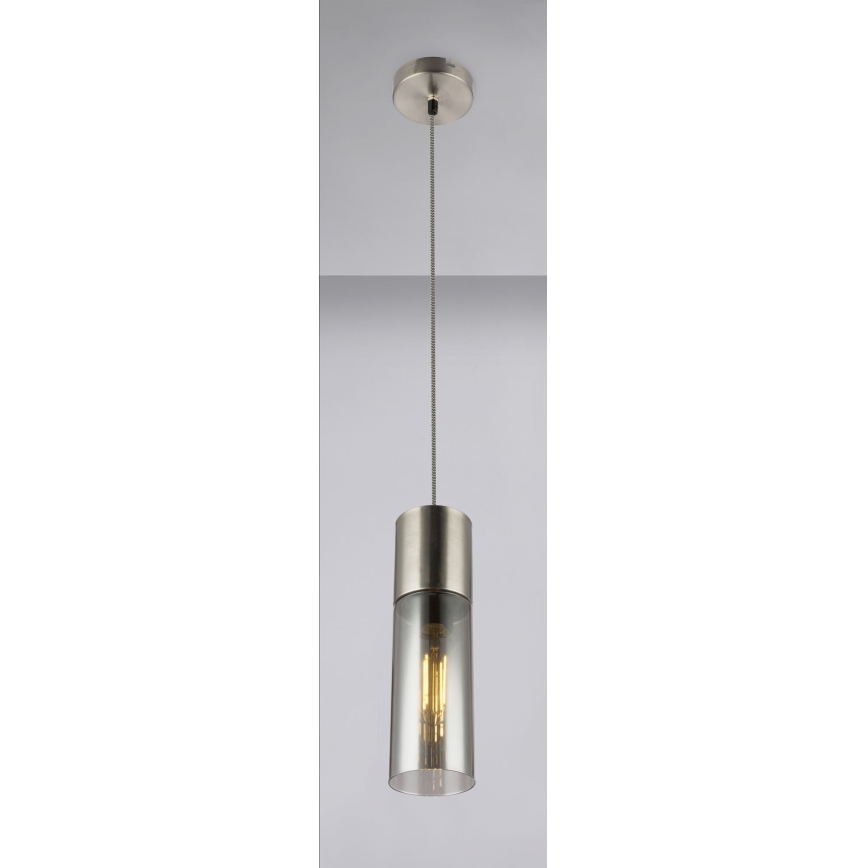 Globo - Candeeiro suspenso 1xE27/25W/230V diâmetro 10,5 cm cromado mate