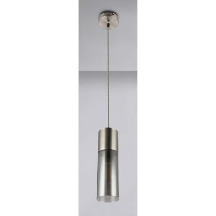 Globo - Candeeiro suspenso 1xE27/25W/230V diâmetro 10,5 cm cromado mate