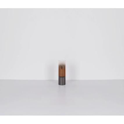 Globo - Candeeiro de mesa táctil 1xE27/25W/230V diâmetro 9 cm preto/cobre