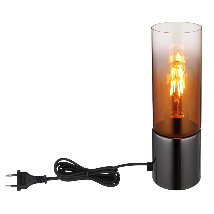 Globo - Candeeiro de mesa táctil 1xE27/25W/230V diâmetro 9 cm preto/cobre