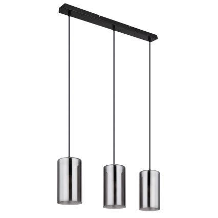 Globo - Candeeiro suspenso 3xE14/25W/230V preto