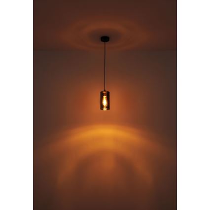 Globo - Candeeiro suspenso 1xE27/25W/230V diâmetro 11 cm preto