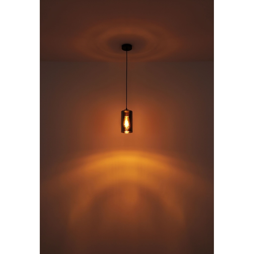 Globo - Candeeiro suspenso 1xE27/25W/230V diâmetro 11 cm preto