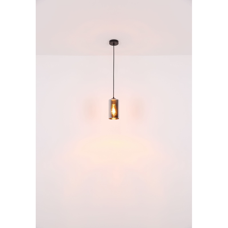 Globo - Candeeiro suspenso 1xE27/25W/230V diâmetro 11 cm preto