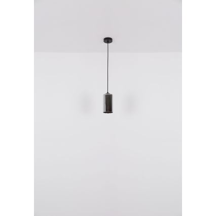 Globo - Candeeiro suspenso 1xE27/25W/230V diâmetro 11 cm preto