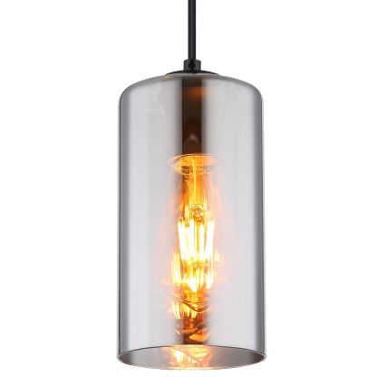 Globo - Candeeiro suspenso 1xE27/25W/230V diâmetro 11 cm preto