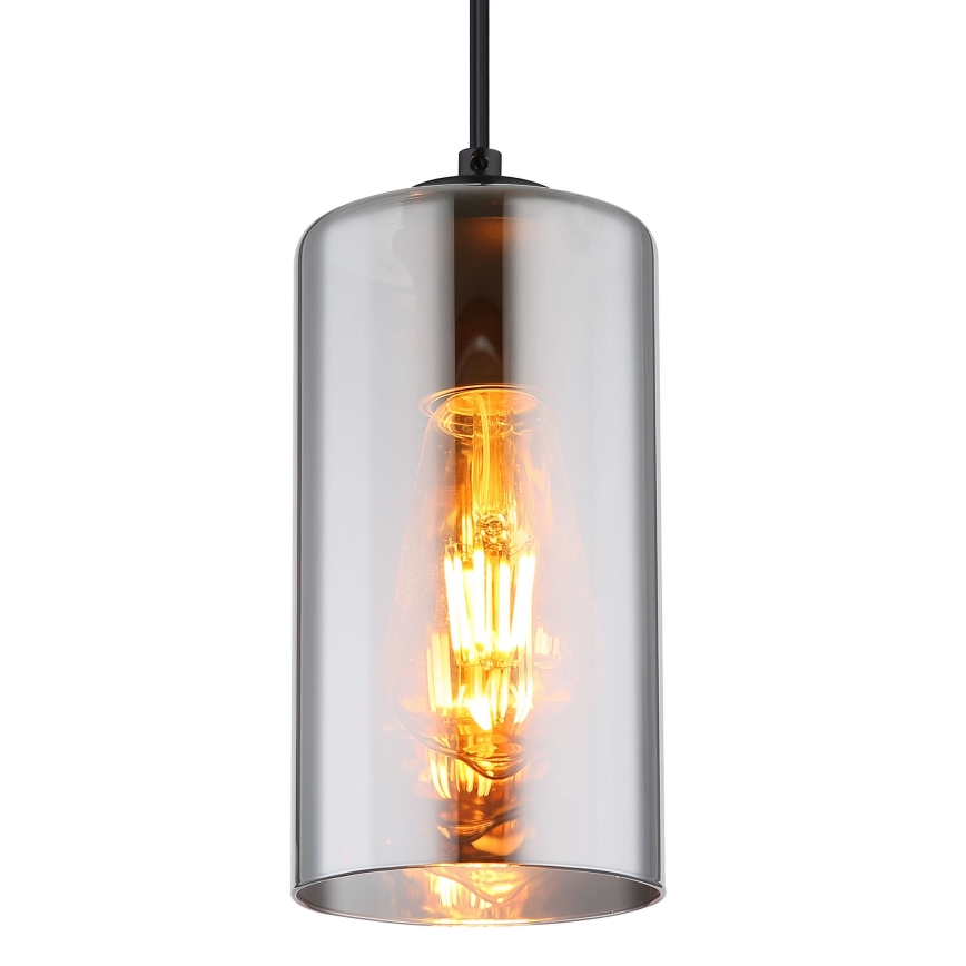 Globo - Candeeiro suspenso 1xE27/25W/230V diâmetro 11 cm preto