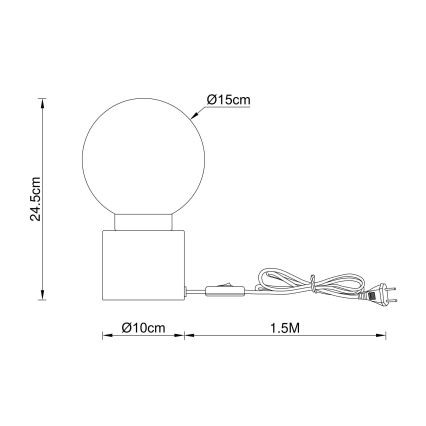 Globo - Candeeiro de mesa 1xE14/25W/230V latão