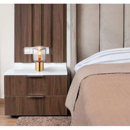 Globo - Candeeiro de mesa 1xE27/40W/230V latão