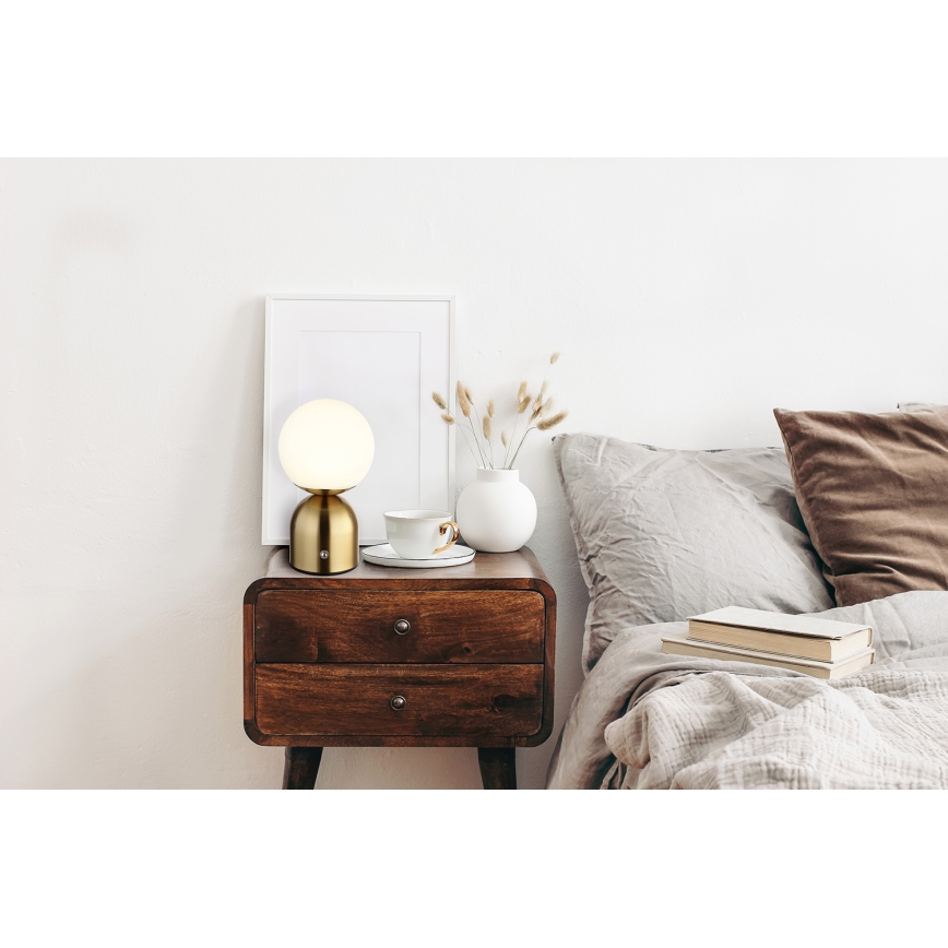 Globo - Lâmpada de mesa tátil LED regulável LED/2,5W/3,7V 2700K/4000K/6500K 1800 mAh USB latão