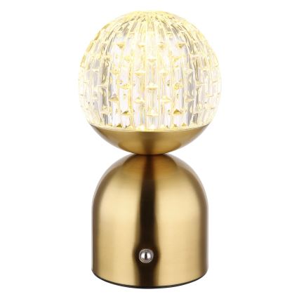 Globo - Candeeiro de mesa tátil LED com regulação LED/2,5W/3,7V 2700/4000/6500K 1800 mAh USB latão