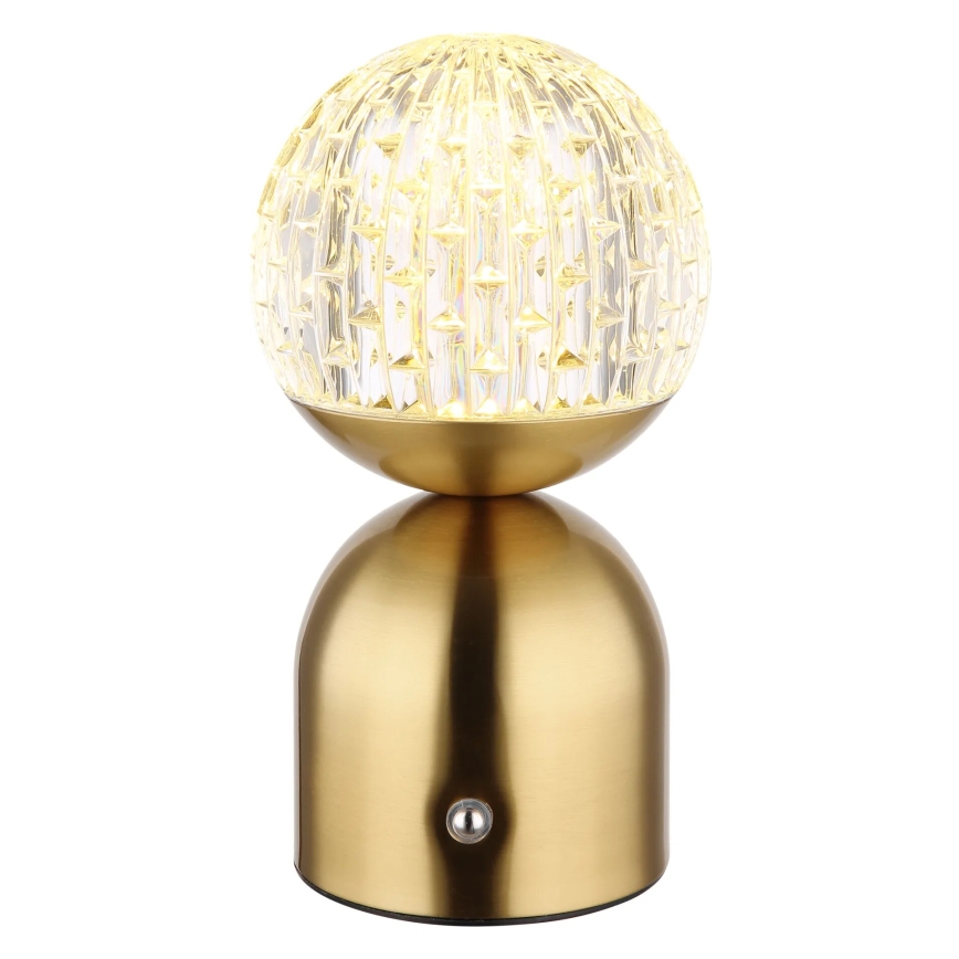 Globo - Candeeiro de mesa tátil LED com regulação LED/2,5W/3,7V 2700/4000/6500K 1800 mAh USB latão