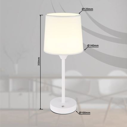 Globo -  Candeeiro de mesa tátil LED com regulação LED/2,5W/3,7V 2700/4000/6500K 1800 mAh branco