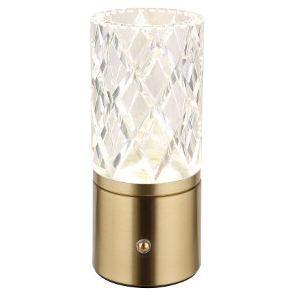 Globo - Candeeiro de mesa táctil LED com regulação LED/2,5W/3,7V 2700K/4000K/6500K 1800 mAh USB dourado