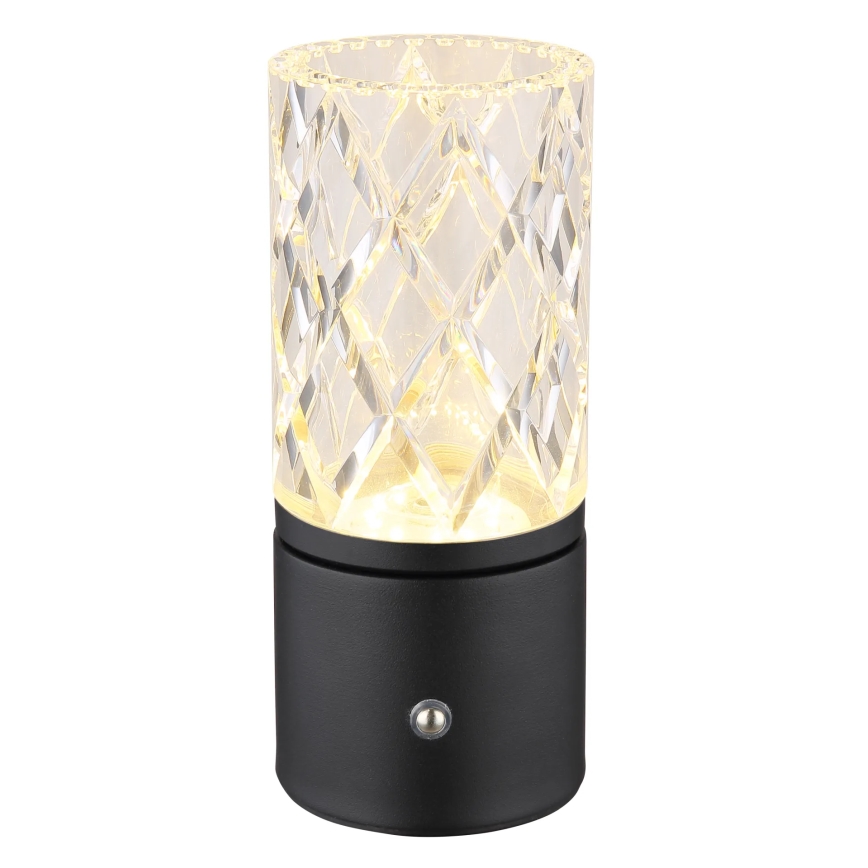 Globo - Lâmpada de mesa tátil LED regulável LED/2,5W/3,7V 2700K/4000K/6500K 1800 mAh USB preta