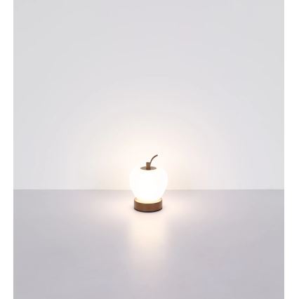 Globo - Lâmpada de mesa tátil LED regulável LED/2W/3,7V 2700K/4000K/6500K 1200 mAh USB castanha