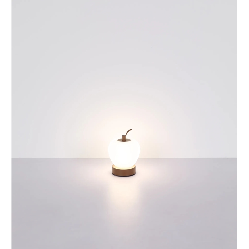 Globo - Lâmpada de mesa tátil LED regulável LED/2W/3,7V 2700K/4000K/6500K 1200 mAh USB castanha