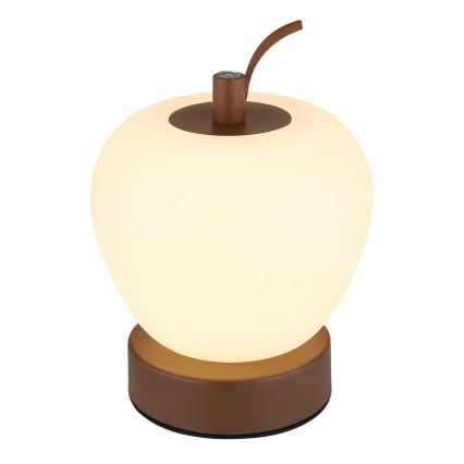 Globo - Lâmpada de mesa tátil LED regulável LED/2W/3,7V 2700K/4000K/6500K 1200 mAh USB castanha