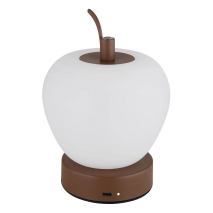 Globo - Lâmpada de mesa tátil LED regulável LED/2W/3,7V 2700K/4000K/6500K 1200 mAh USB castanha