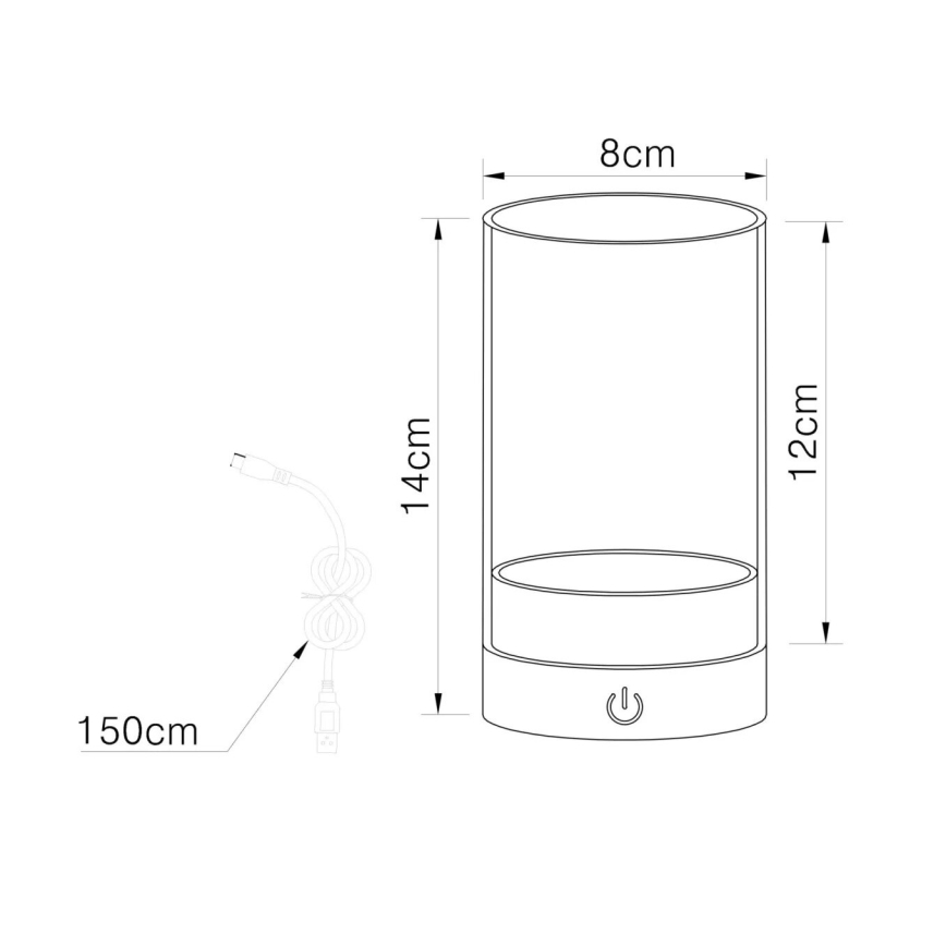 Globo - Candeeiro de mesa LED para exterior tátil e regulável LED/2W/3,7V 2700/4000/6500K 1200mAh IP44 verde