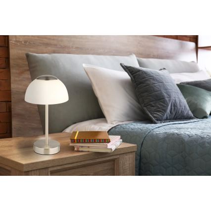 Globo - Candeeiro de mesa LED com regulação LED/2,5W/5V 1800mAh 2700K/4000K/6500K cromado mate