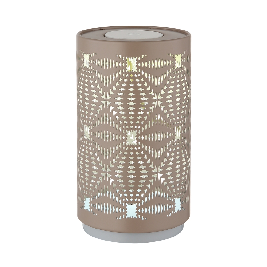 Globo - Lâmpada de mesa recarregável LED RGB com toque LED/1W/5V 500 mAh castanha