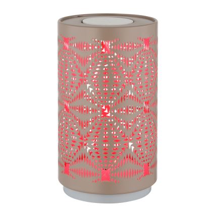 Globo - Lâmpada de mesa recarregável LED RGB com toque LED/1W/5V 500 mAh castanha